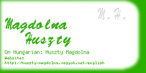 magdolna huszty business card